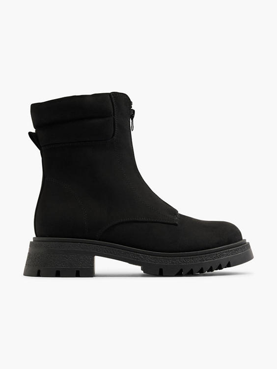 (Catwalk) Zip Front Ankle Boot in Black | DEICHMANN