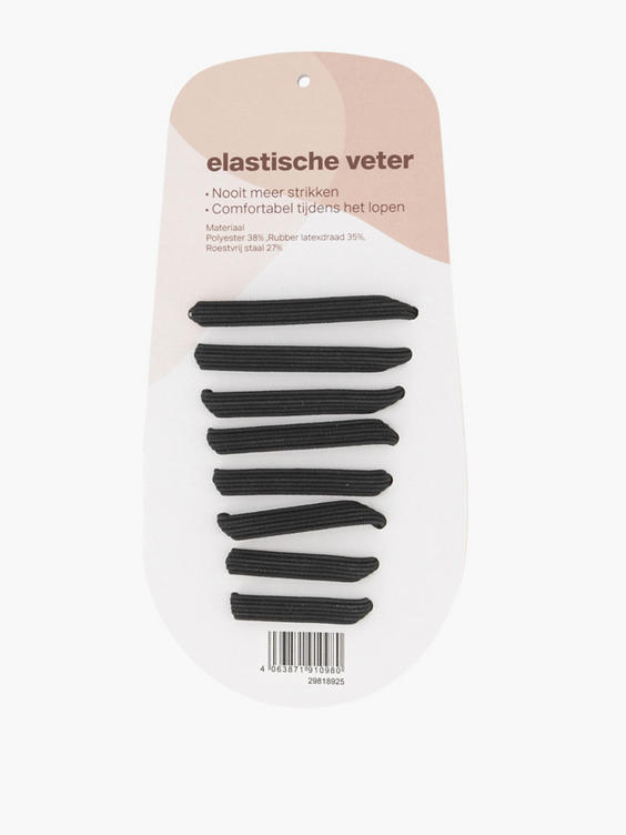 Zwarte elastische veter rubber
