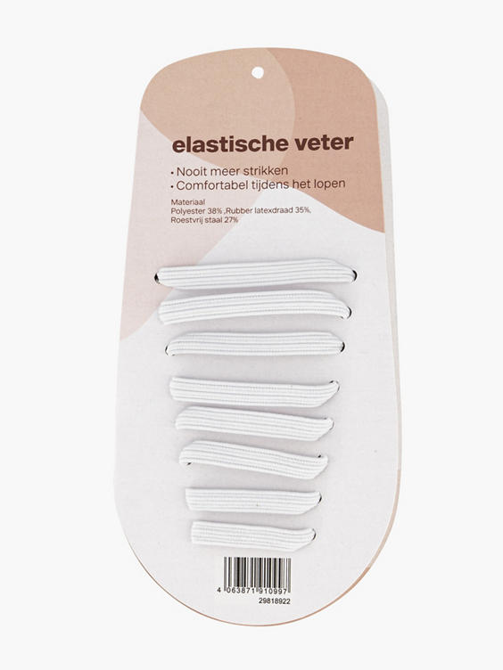 Witte elastische veter rubber