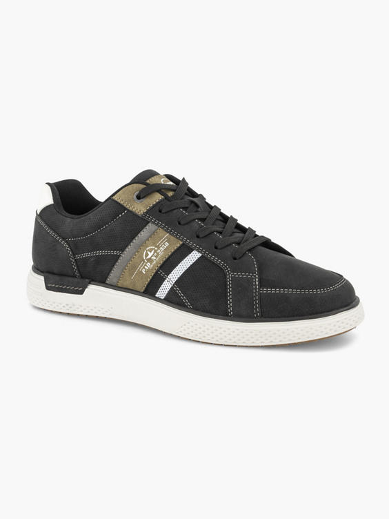 (Memphis One) Black Lace Up Trainers in Black | DEICHMANN