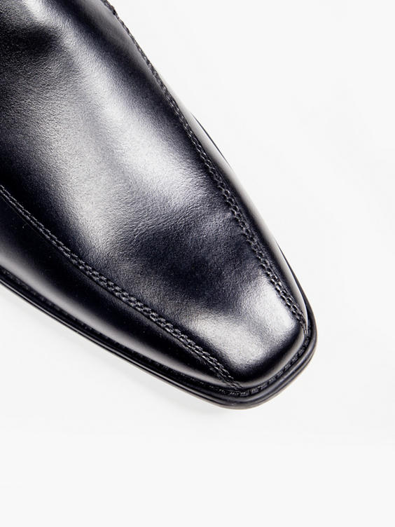 Formal Black Leather Slip On Shoes