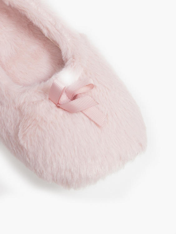 Ladies Pink Ballerina Slippers 