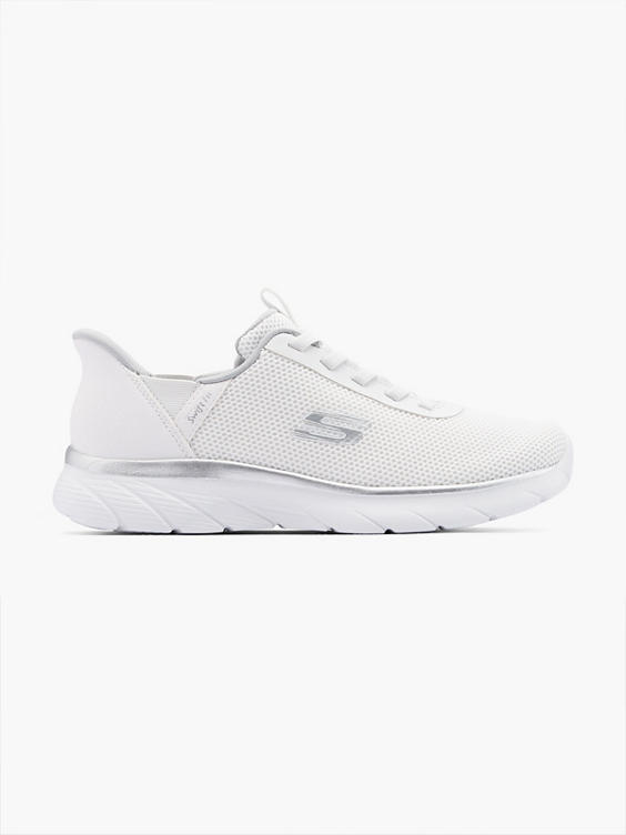 Swift Fit Hands Free Skechers White/Silver Trainers