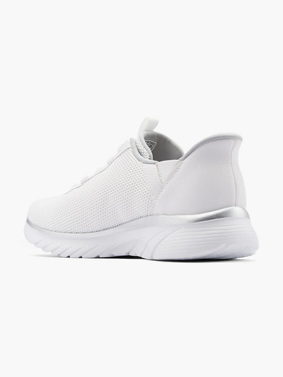 Swift Fit Hands Free Skechers White/Silver Trainers