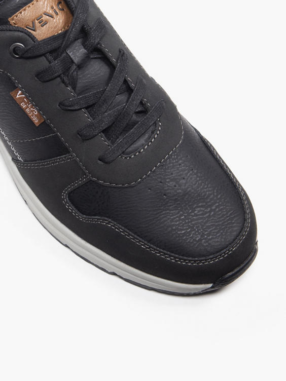 Black Casual Lace Up Trainers