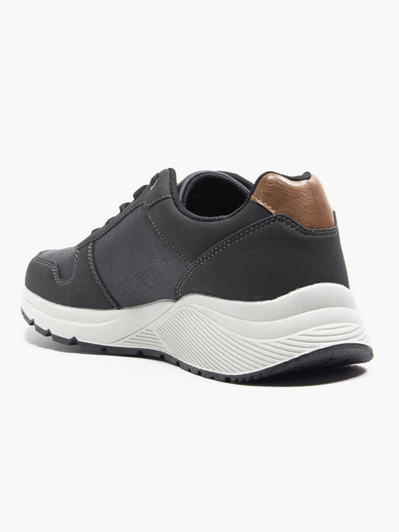 Black Casual Lace Up Trainers