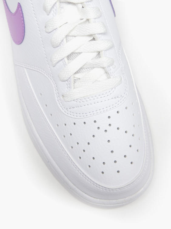 Court Vision Low White/Fuchsia Trainers 