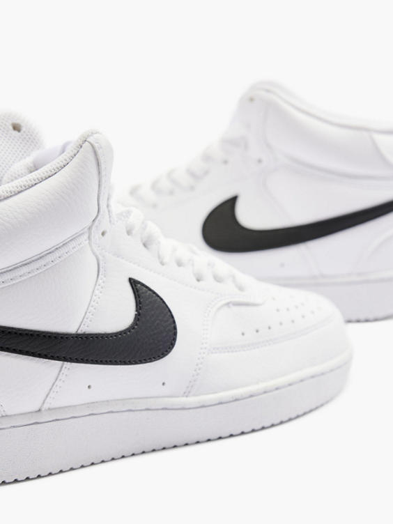 White/Black Court Vision Mid Trainers