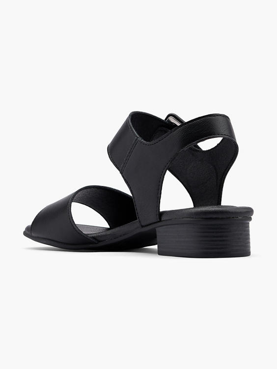 Zwarte comfort sandaal