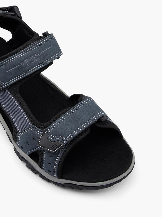 Blue/Grey Triple Strap Sandals