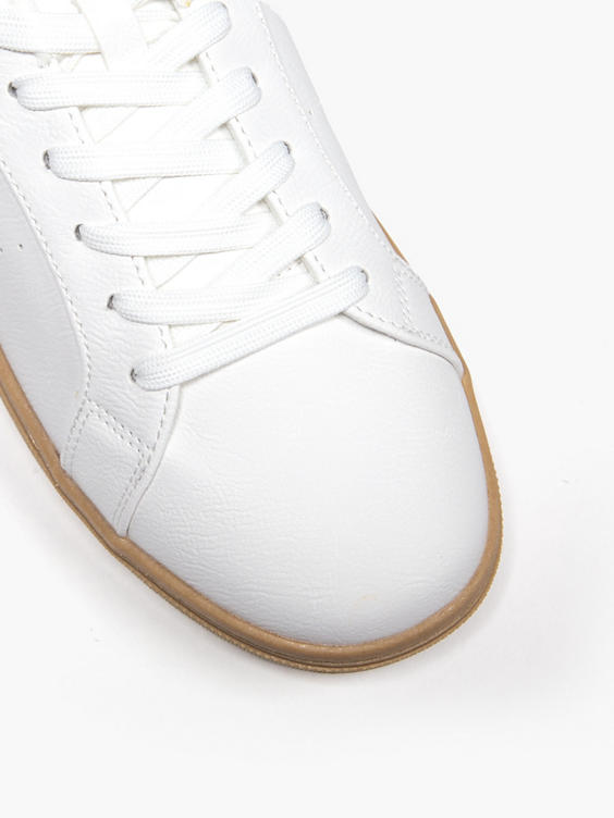 Piper White Casual Lace Up Trainers