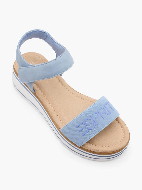 Blue Platform Sandal with Contrasting Sole