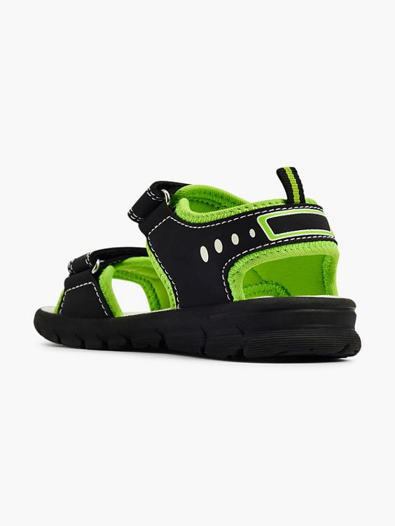 Toddler Boy Black/Neon Caged Sandal