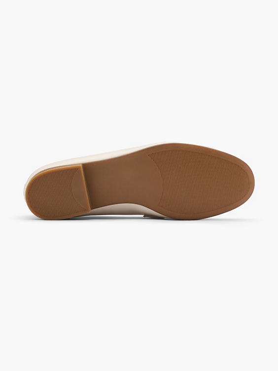 Beige Panel Detail Flat Loafer 