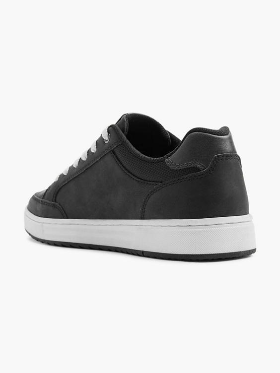 Black Lace Up Casual Trainers