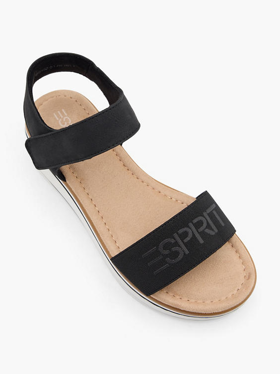 Black Platform Sandal with Contrasting Sole 