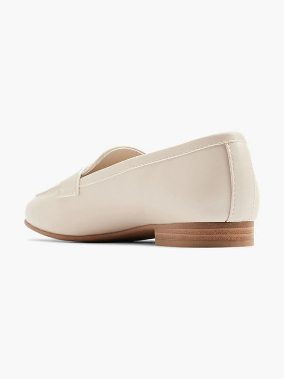 Beige Flat Panelled Loafer 