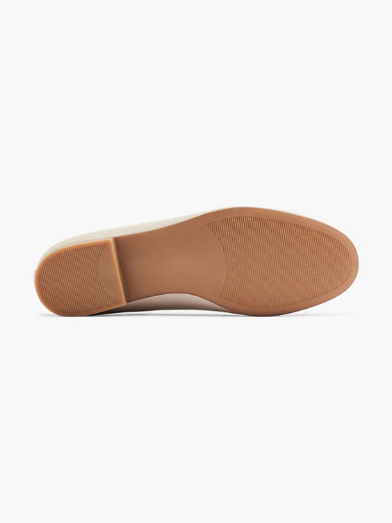 Beige Flat Panelled Loafer 