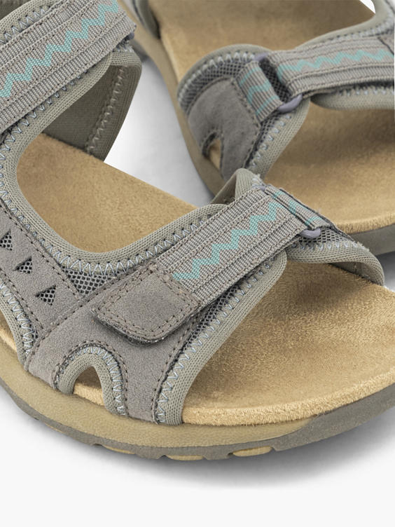 Grijze comfort sandaal