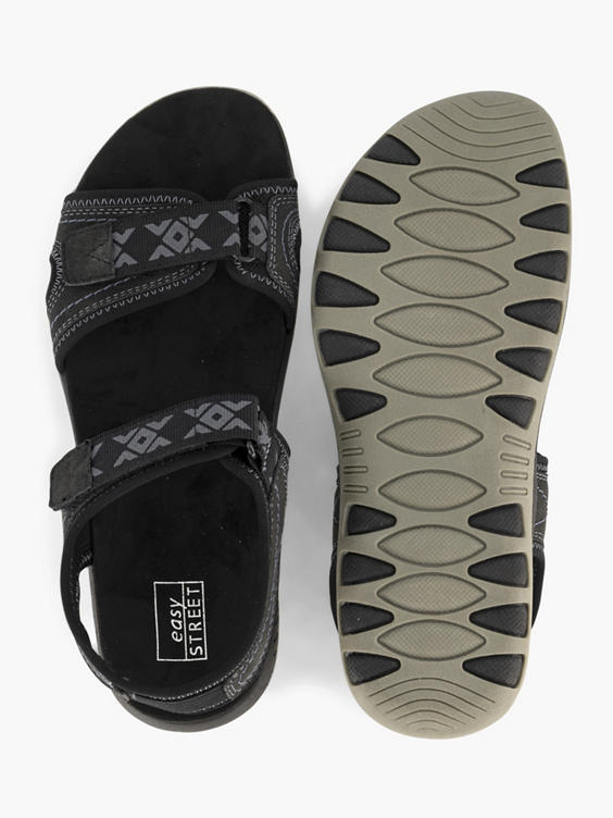 Zwarte comfort sandaal