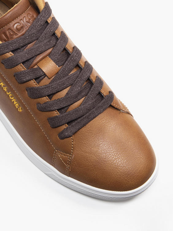 Cognac Lace Up Casual Trainers