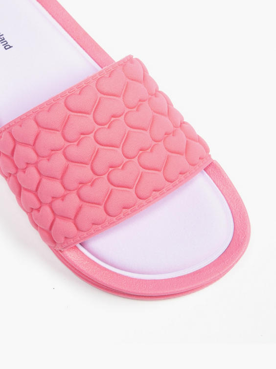 Junior Girls Pink Slides 