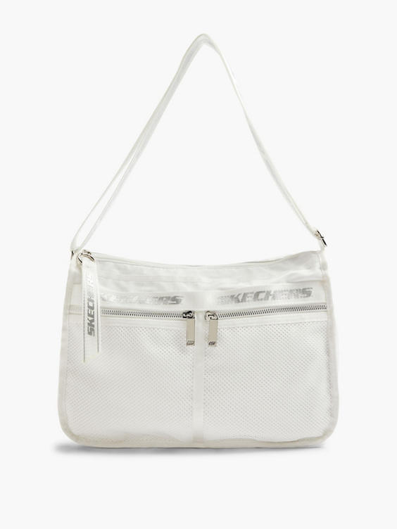 White Skechers Cross Body Bag with Adjustable Straps 