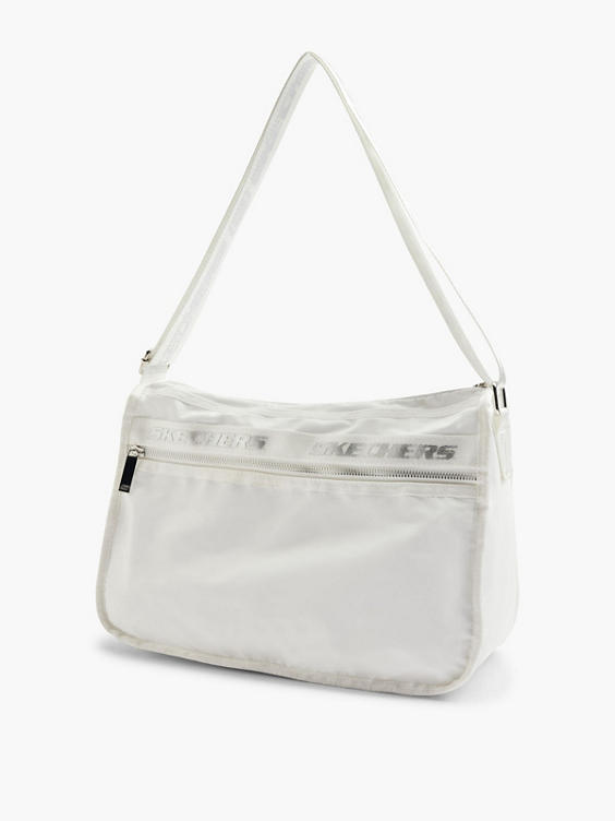 White Skechers Cross Body Bag with Adjustable Straps 