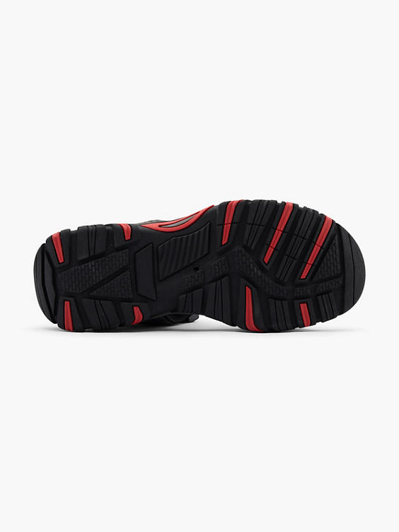 Black/Grey/Red Camouflage Twin Strap Sandals