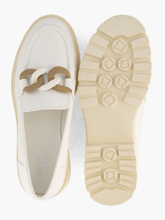 Witte chunky loafer