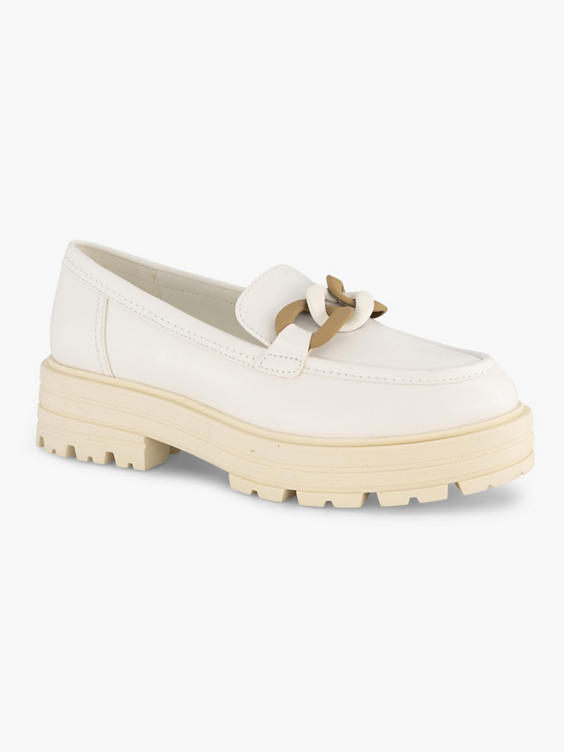 Witte chunky loafer