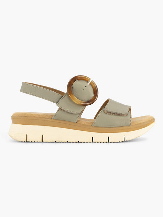 Khaki comfort sandaal