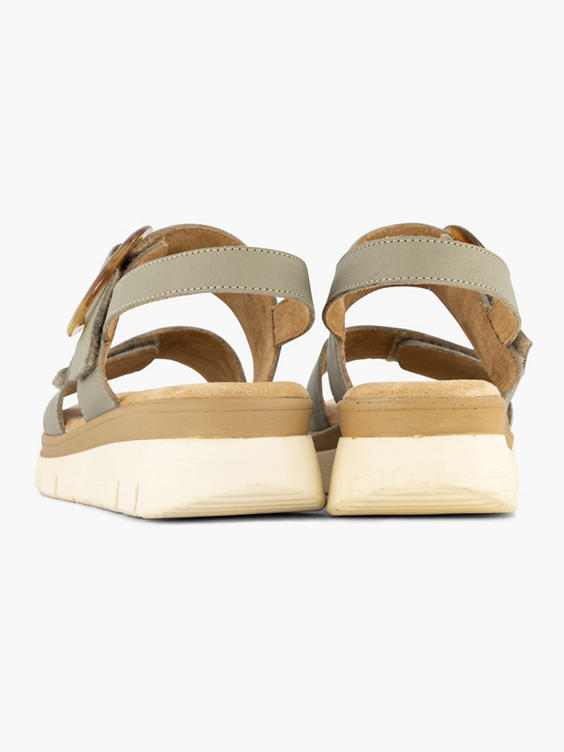 Khaki comfort sandaal