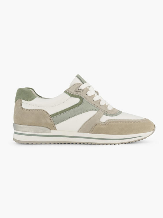 Grijze leren comfort sneaker