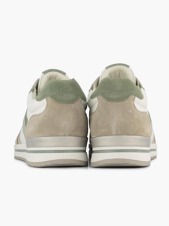 Grijze leren comfort sneaker
