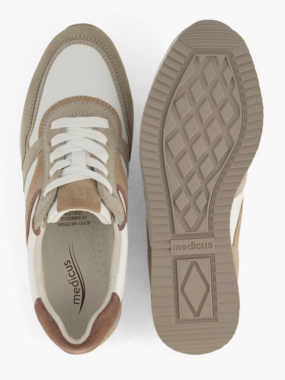 Witte/ beige comfort sneaker