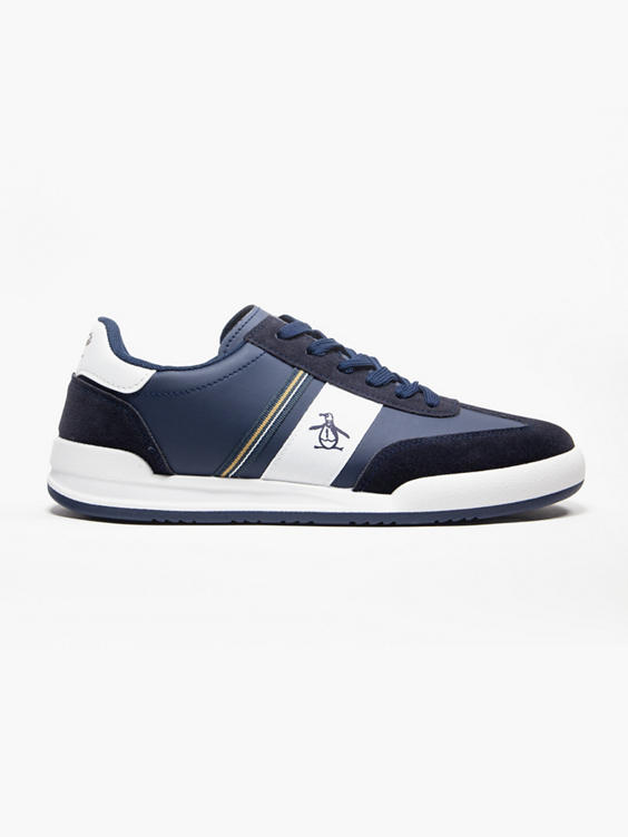 Gaz Navy/White Lace Up Casual Trainers