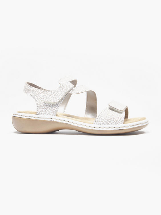 Rieker White Velcro Comfort Sandal 