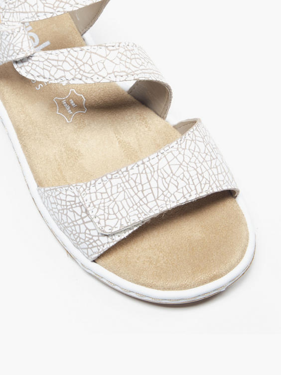 Rieker White Velcro Comfort Sandal 