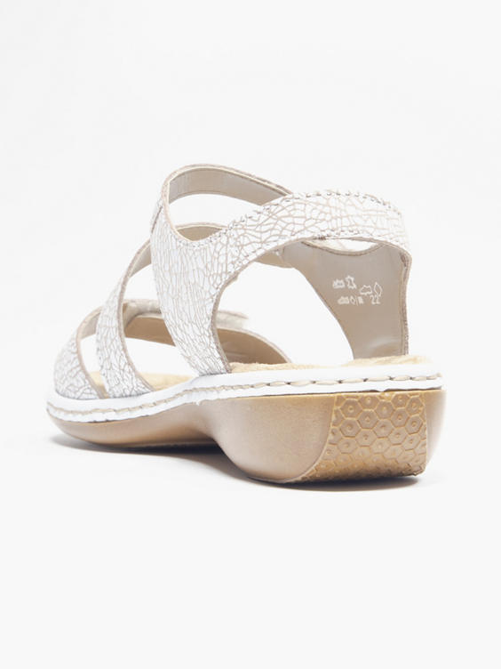 Rieker White Velcro Comfort Sandal 