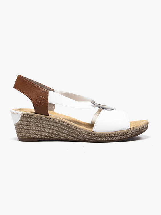 Rieker white wedge sandals online