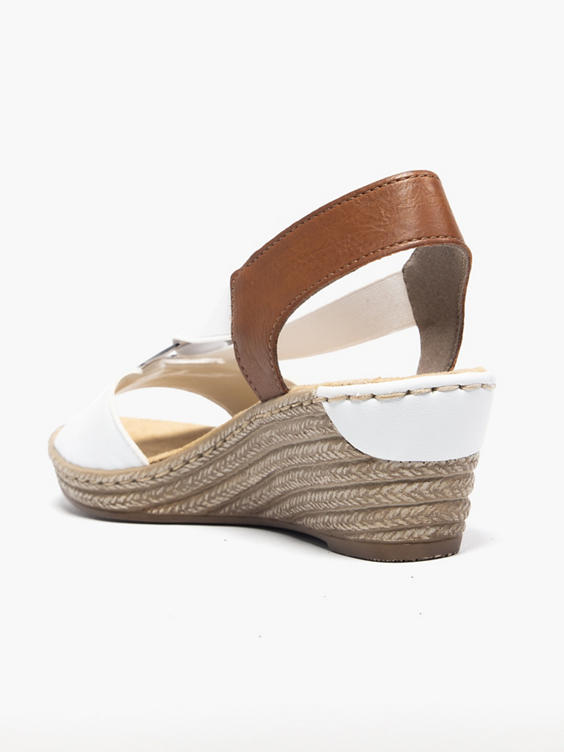 Rieker white wedge sandals online