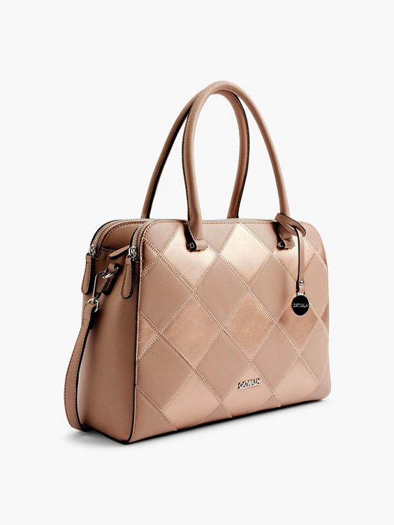 Rose Gold Diamond Handbag with Adjustable Strap