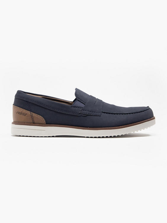 Navy/Brown Casual Slip On Loafer
