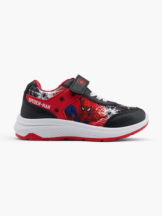 Red/Black Spiderman Velcro Trainers