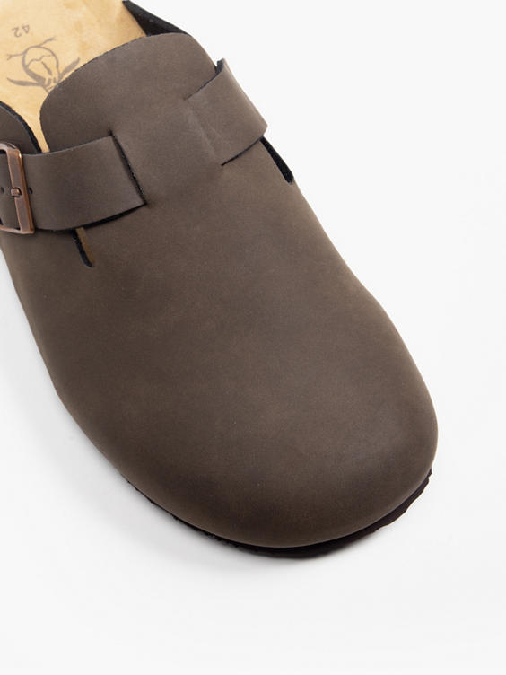 Brown Mule Footbed Sandals