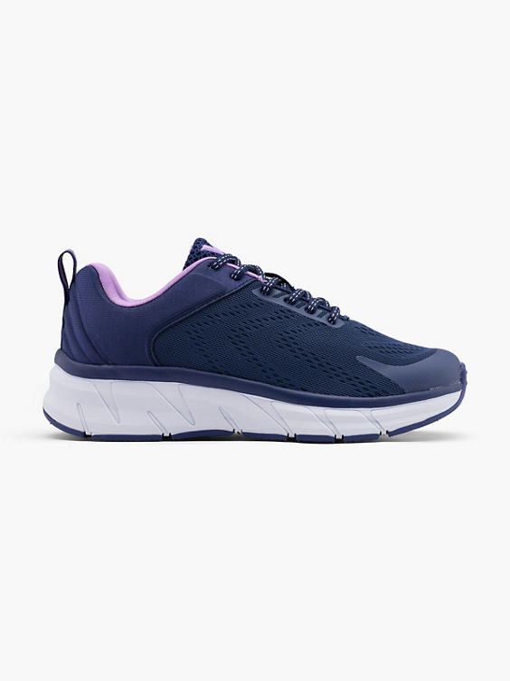Victory Navy/Lilac Lace Up Trainers