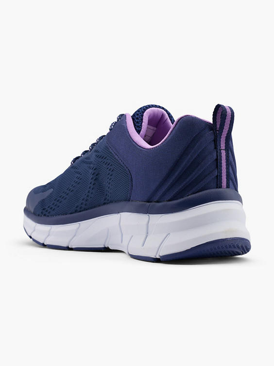Victory Navy/Lilac Lace Up Trainers