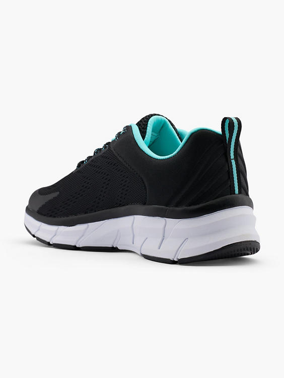 Victory Black/Blue Lace Up Trainers