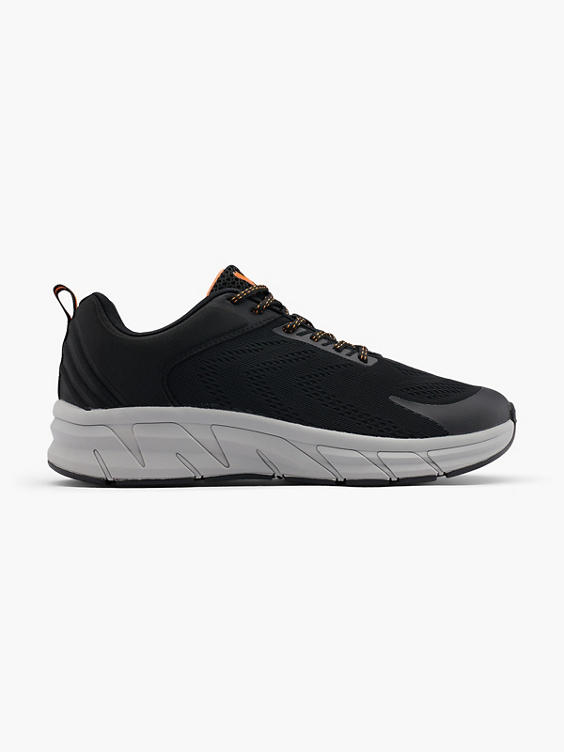 Victory Black/Orange Lace Up Trainers